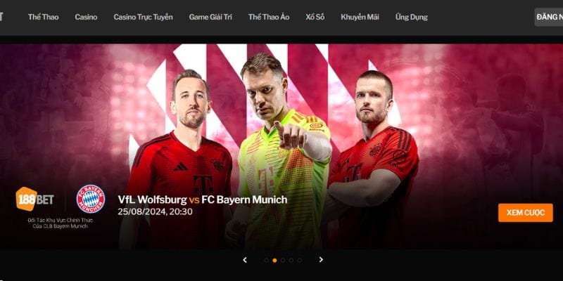 Các sản phẩm cá cược nổi bật tại 188BET